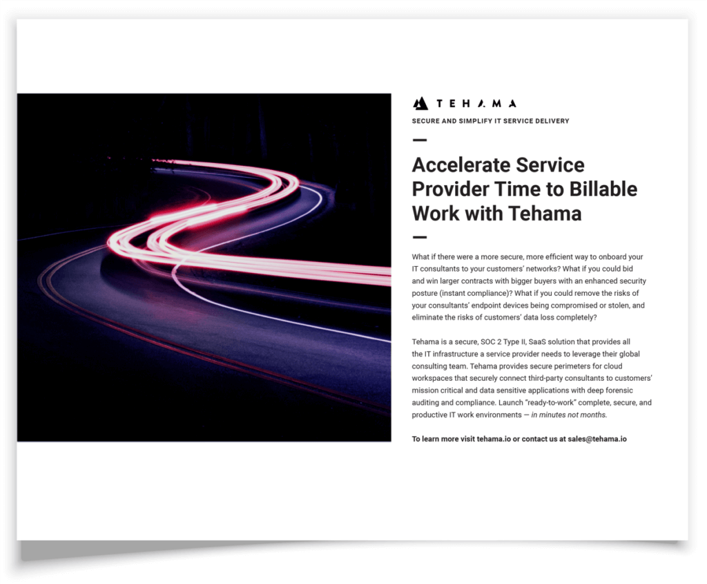 Accelerate Service Provider Time Brochure cover