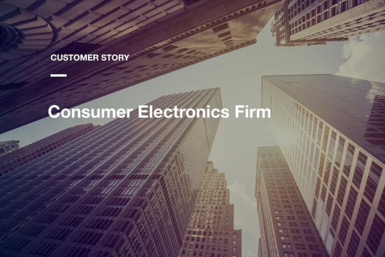 Consumer Electronics Firm Customer Story Thumbnail