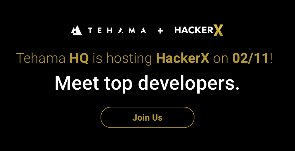 Tehama HackerX event poster