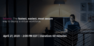Tehama Webinar Poster