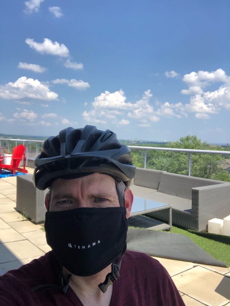 Tehama employee wearing mask