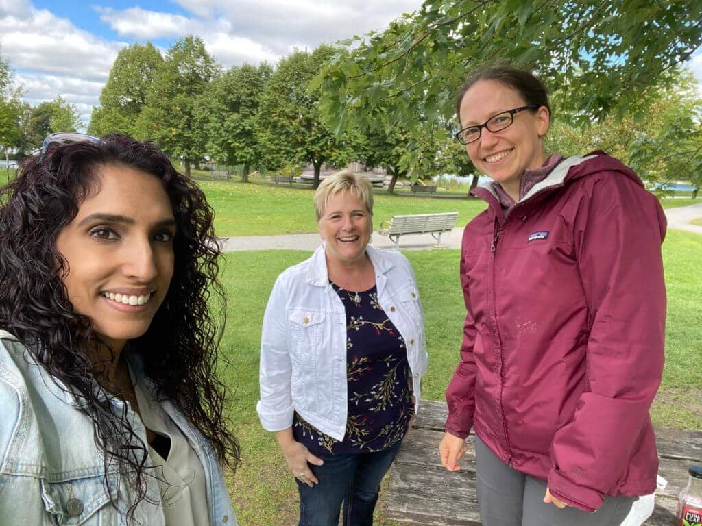 Tehama employees at socially distance picnic