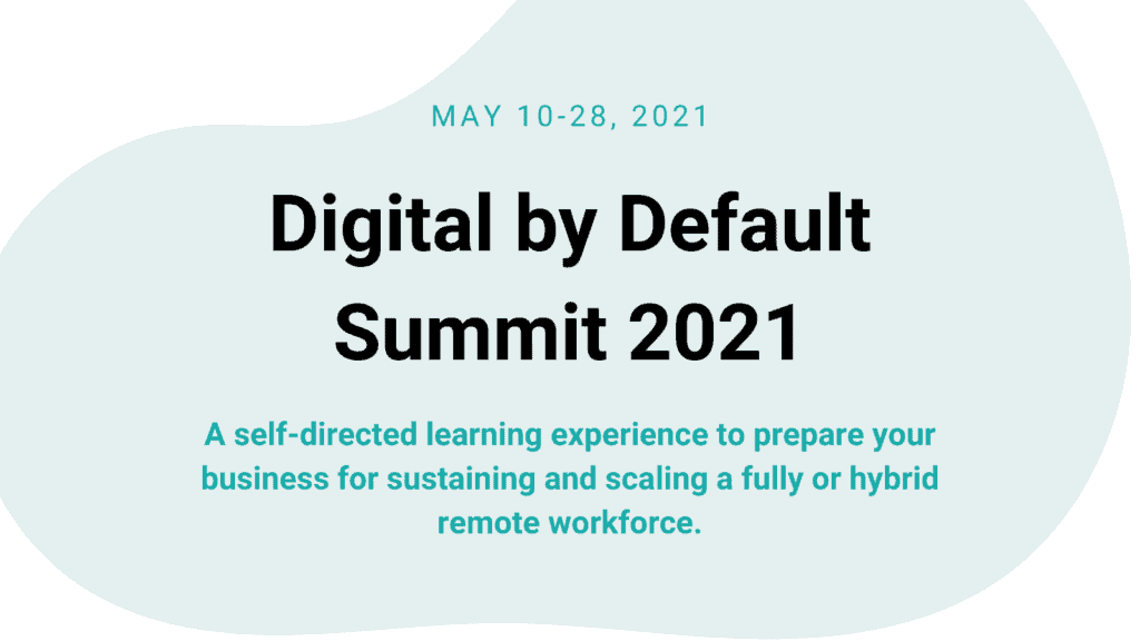 Digital by Default Summit 2021 Event poster